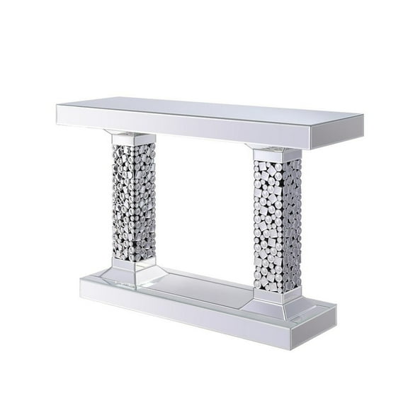ACME Kachina Console Table, Mirrored & Faux Gems