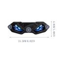 thumbnail image 2 of BYJKING Solar Devil LED Car Ornament, 6.02*1.89 IN Dynamic Dashboard Figure with Lighted Expression for Halloween Auto Decor and Gifts Blue, 2 of 6