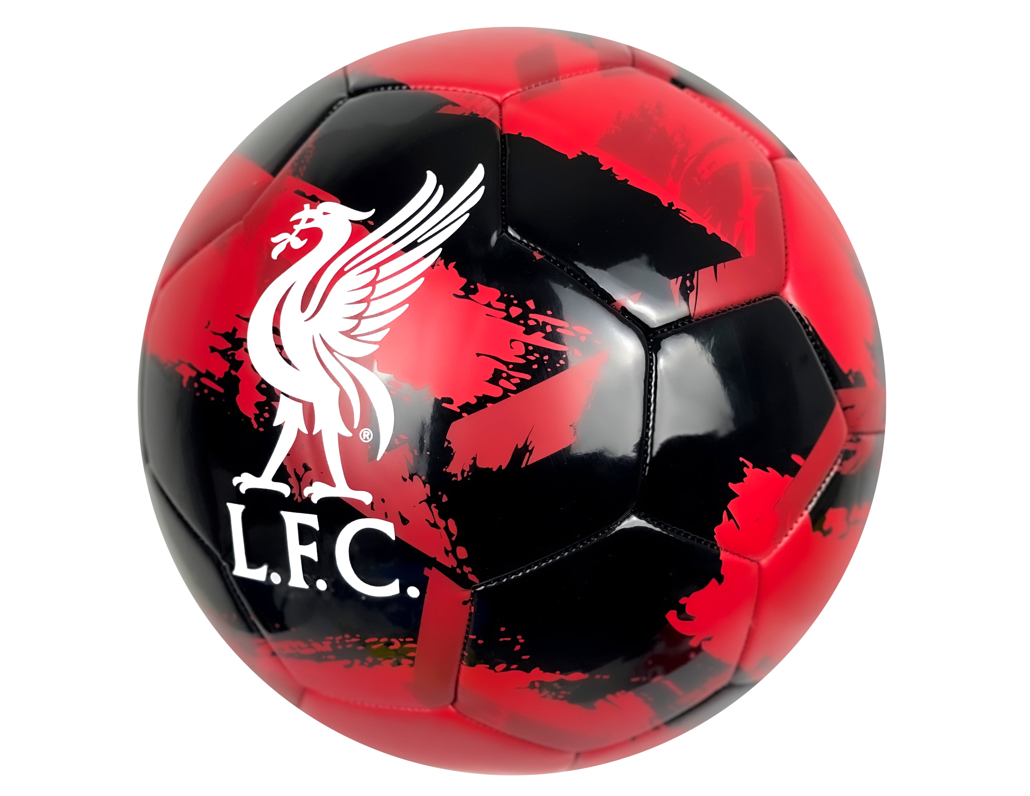 Icon Sports Liverpool FC Paintstroke Soccer Ball, Red/Black, Size 4