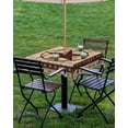 thumbnail image 4 of Fsddascl Texas Star Brown Outdoor Tablecloth - 54x54 Inch Square Dining Table Cover, Country Star Rustic Vintage Wooden Waterproof Outdoor Table Cloth with Umbrella Hole & Zipper for Picnic/Patio, 4 of 7