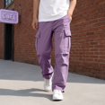 thumbnail image 2 of TFEOQRY Boys Cargo Pants Casual Multi-Pocket Lightweight Breathable Youth Trousers for Daily Outdoor, 2 of 9