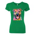 thumbnail image 3 of Dean Russo Best Dog Dog Lover Womens Slim Fit Junior Tee, Kelly, XX-Large, 3 of 6
