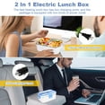 thumbnail image 3 of TOPCHANCES Electric Heating Lunch Box, Leak Proof Food Warmer Container for Car Home Office, 12V 24V /110V, 1.8L Food Heater with Fork & Spoon & Carry Bag, Blue, 3 of 8