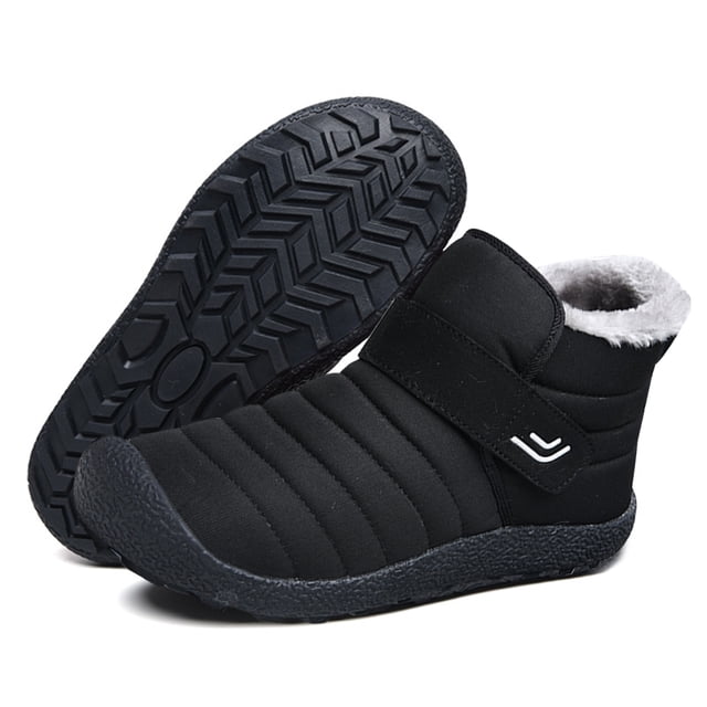 Botas de tobillo impermeables Zapatos de algodón antideslizantes para exteriores engrosados para climas fríos