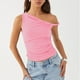 thumbnail image 2 of Camisetas Casuales de Mujer sin Mangas Diseño de Cuello en V, Ligero Poliéster Primavera Y Blusa de Verano, 2 of 5