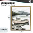 thumbnail image 4 of Stupell Industries Rustic Lodge Coastal Calm Docked Boat Gold Floating Frame Canvas Art, 17 x 21, by Riley B, 4 of 8