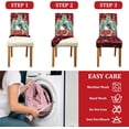 thumbnail image 6 of Christmas Chair Covers Set of 4, Christmas Decorations Stretch Removable Washable Dining Room Chair Protector Slipcovers for Xmas Decor Holiday Party Home Decoracion De Navidad (Christmas 5, 4 PCS), 6 of 6