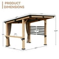 thumbnail image 3 of MeetLeisure 10 ft. x 12 ft. Solid Wood Patio Gazebo, 3 of 13