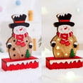 thumbnail image 2 of VerPetridure Christmas Decoration Glowing Wooden Painted Old Man ornament Christmas Decorations Shiny Luminous Wooden Painted Ornaments Shop Window Decoration, 2 of 2