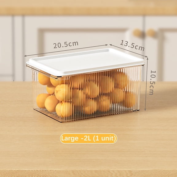 Food Storage Containers | 5-Piece Set with Lids | Airtight Kitchen & Freezer Safe | Plastic | Stackable Design for Pantry Organization