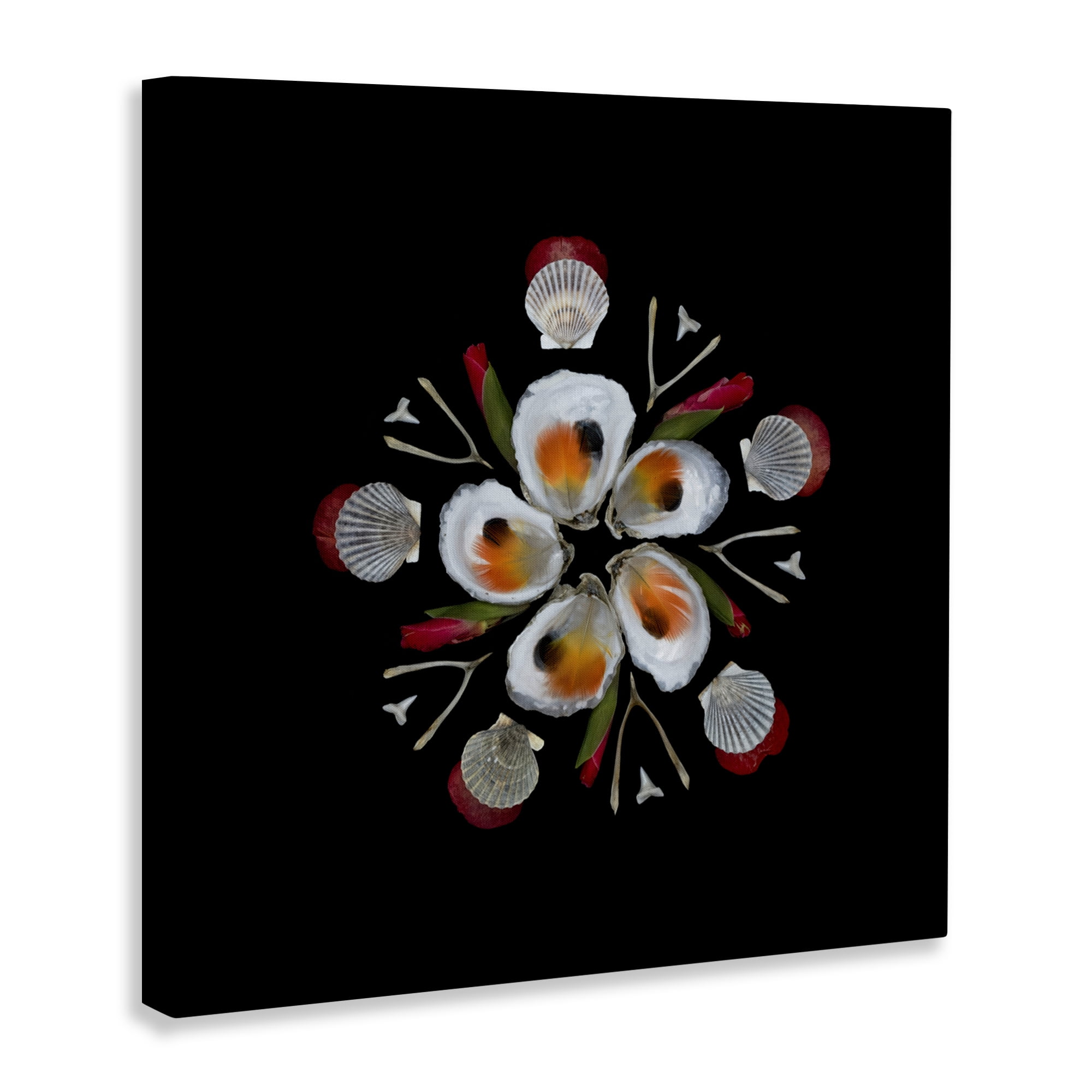 Stupell Industries Nautical Oysters Mandala Canvas Wall Art, design by Beth Adoette