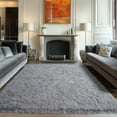 thumbnail image 3 of SARAG light gray Area Rug for Bedroom 8'x10' Fluffy Shag Rug for Living Room,Furry Carpet for Kids Room,Shaggy Throw Rug for Nursery Room, 3 of 10