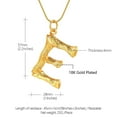 thumbnail image 6 of FOCALOOK Bamboo Initial Necklace for Women Oversize Letter E Pendant Capital Alphabet Statement Necklace Gold Plated, 6 of 11