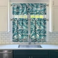 thumbnail image 2 of 3 PCS Boho Chic Kitchen Curtains Set - Vintage Ethnic Pattern Semi-Sheer Rod Pocket Panels for Farmhouse or Minimalist Style, 2 of 5