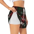 thumbnail image 2 of Disketp Wonderful Time Christmas Print Women's Shorts Workout Shorts for Athletic Gym Running Shorts with Phone Pockets Medium, 2 of 8