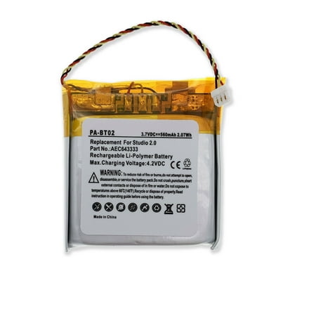 New Replacement Li-Polymer Battery for Beats by Dre Studio 2.0 PA-BT02 AEC643333
