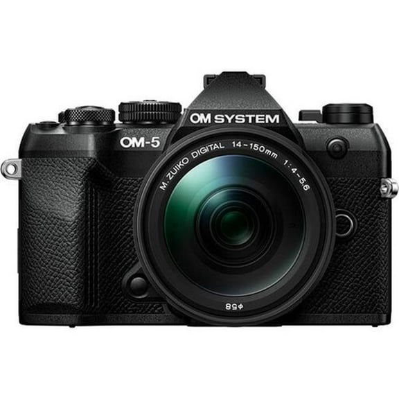 Om System V210072BU000 20.4 Megapixel Mirrorless Camera with Lens, 0.55", 5.91", Black