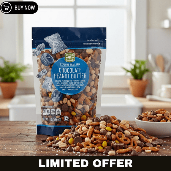 Southern Grove Trail Mix, Chocolate Peanut Butter Flavor, 13 oz Bag