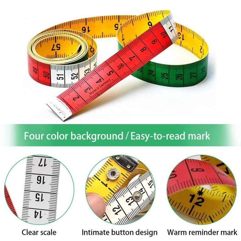 Unitedprime Flexible Tape Measure Pack of 2, Accurate Dual Scale Standard &  Metric Measurements Tape,Soft Measuring Tape for Body, Weight Loss Sewing  Tailor Craft Ruler 150cm/60 inch - Yahoo Shopping