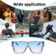 thumbnail image 5 of Gafas de sol personalizadas con montura cuadrada para uñas de arroz, gafas de sol de moda con montura grande, hechas de PC, 5 of 5