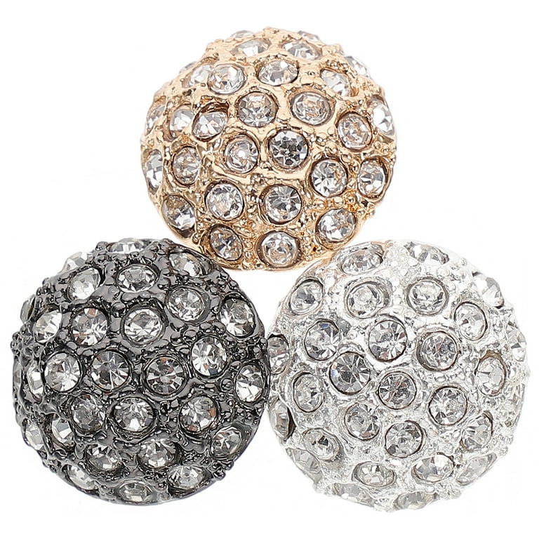 10 Round Silver rhinestone Buttons, 0.7 Round Gems Glass Buttons, Jewel  Buttons, DIY