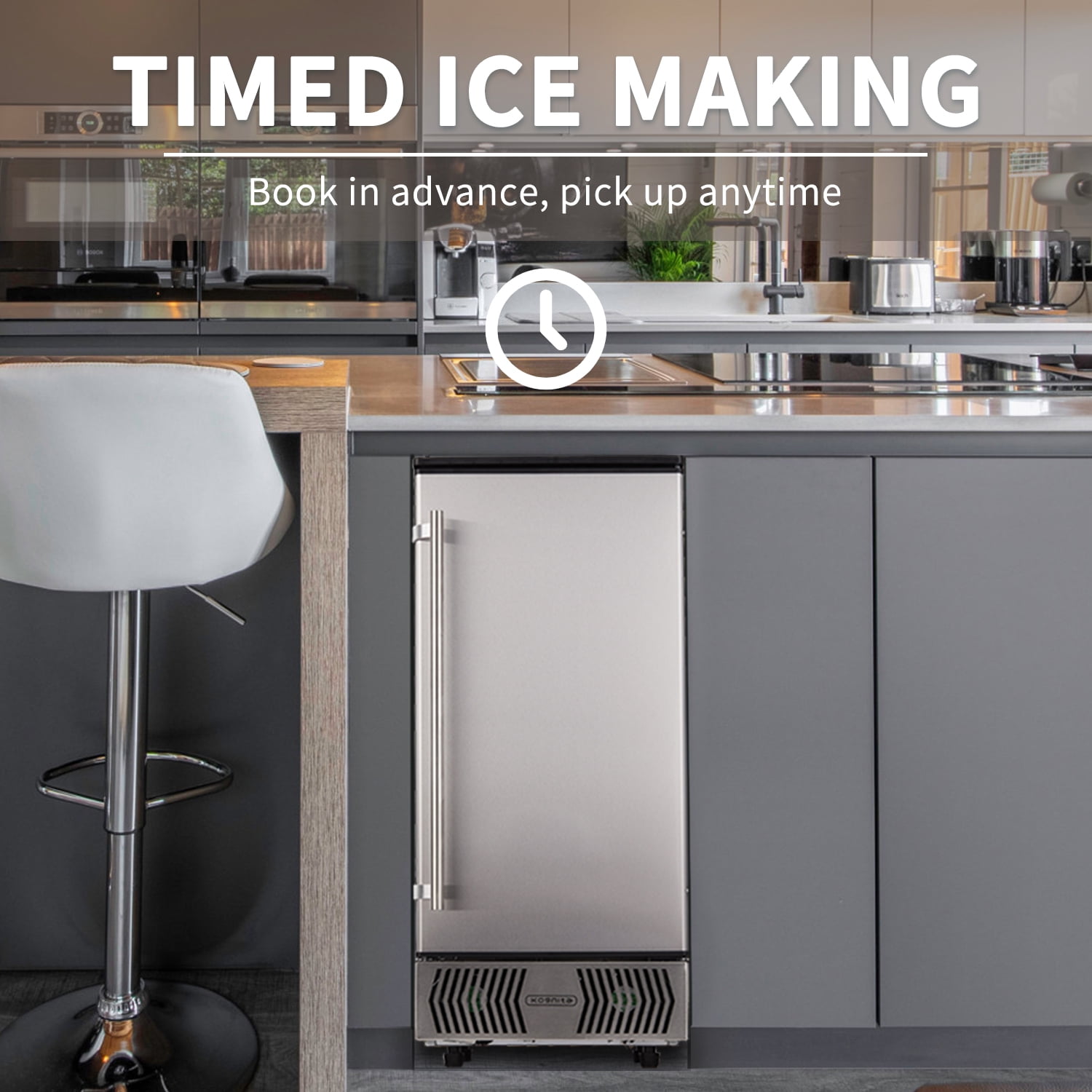 GE UCC15NJII 15 Inch Under Counter Panel Ready Ice Maker, 50 OFF