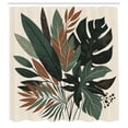 thumbnail image 2 of Ambesonne Monstera Shower Curtain, Tropical Abstract Boho Art, 69"Wx70"L, Sage Green Fawn Evergreen, 2 of 4