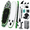 Green Camouflage-10'8" x 33" x 6", variant on Blue Camouflage 11' x 33" x 6" Inflatable Stand Up Paddle Board with Beginner SUP Accessories