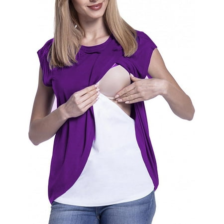 

PALACLOTH Women Pregnant Maternity Nursing T Shirts Blouse