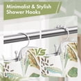 thumbnail image 5 of Bathway White Shower Curtain Hooks, 12PCS Minimalist Simple Double Shower Curtain Rings, Rust-Resistant Metal Shower Hooks Shower Curtain Hangers, Shower Rings for Bathroom Shower Rods Curtains, 5 of 7
