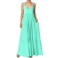 thumbnail image 1 of TheMogan Robe Longue Maxi à Volants Superposés Col en V pour Femmes avec Poche Décontractée, 1 of 6