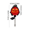 thumbnail image 3 of Kdkad Halloween Solar Lights Outdoor, Spooky Pumpkin Shaped Solor Garden Lights, Waterproof Lighted Halloween Decorations Outdoor for Porch Yard Pathway Lawn, Pumpkin Light for Halloween Party Supply, 3 of 8
