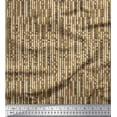 thumbnail image 1 of Soimoi Brown Poly Georgette Fabric Brush Stroke & Lines Abstract Print Fabric by the Yard 52 Inch Wide, 1 of 3