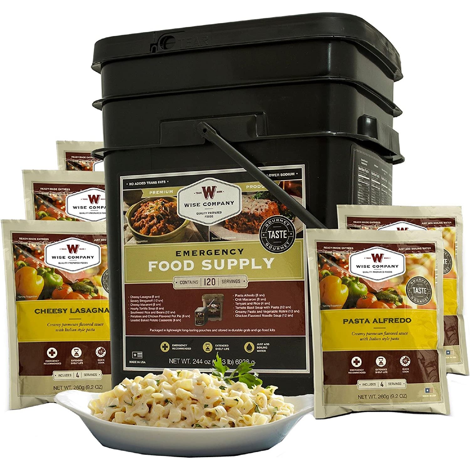 Emergency Food Supply, Freeze-Dried Entree Variety, Servings, VARIETY ...