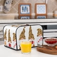 thumbnail image 5 of KLL Christmas Gnomes In Leopard Print 4 Slice Toaster Dust Covers Kitchen Small Appliance Cover with 2 Pockets,Can hold Jam Spreader Knife & Toaster Tongs (12.4 x 10.6 x 8.2), 5 of 6