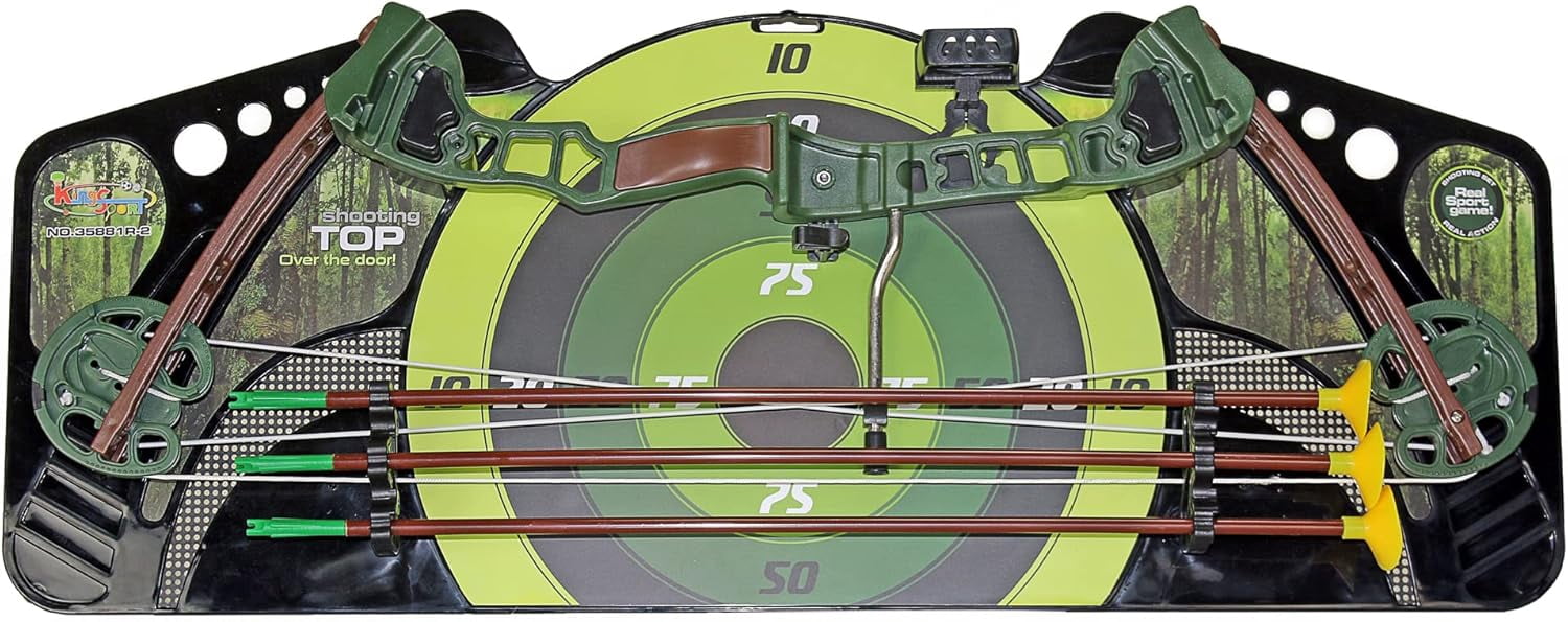 Toy Archery Compound Bow and Arrow Play Set with 3 Suction Cup Arrows for Kids Children Youth