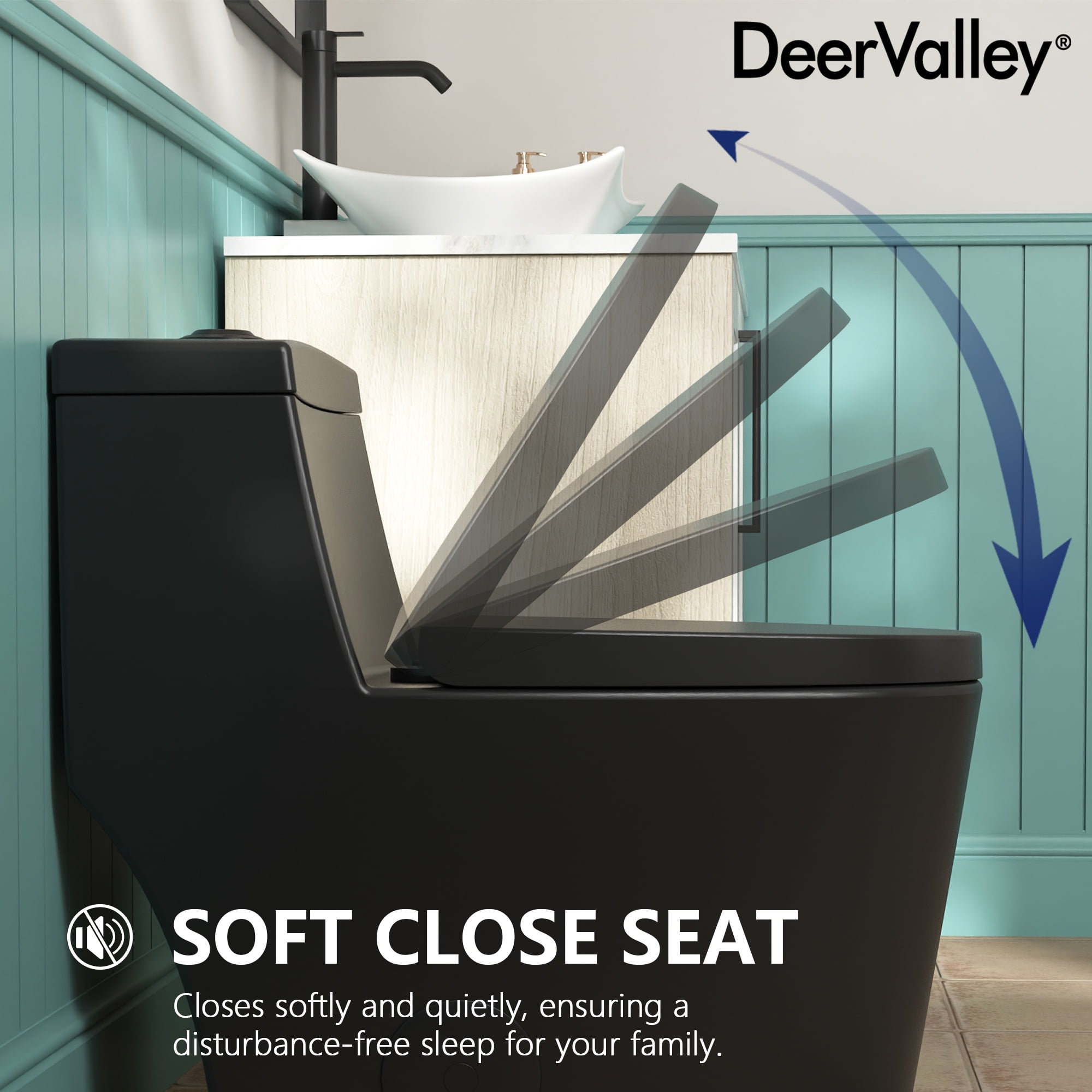 Prism 1-Piece 1.1/1.6 GPF Dual Flush Elongated Toilet in Black, Seat Included