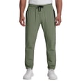 thumbnail image 3 of Hearthz Men's Quick Dry Straight Leg Men's Pants Athletic Workout Ice Silk Trousers Stretchy Jogger Pants for Men with Zipper Pockets Green XXL, 3 of 5
