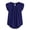 Blue 1, variant on Women's Plus Size Petal Sleeve Blouse - Round Neck Keyhole Back Pleated Top | Yubnlvae | Plus Size Tops for Women Petal Sleeve Solid Color Blouse Curved (Red | XL)