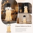 thumbnail image 3 of Gunhay Light-Up Poodle Garden Statue, 10.23" Glowing Resin Dog Figurine with Warm LED Light, Fall Halloween Yard Decor for Patio, Porch & Outdoor Home, 3 of 7