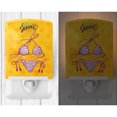 thumbnail image 2 of Caroline's Treasures BB8202CNL Bikini Swimsuit Yellow Polkadot Ceramic Night Light, Yellow, 6x4x3", multicolor, 2 of 2