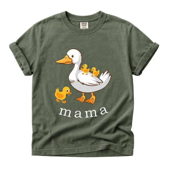 Comfort Colors Mama Duck Shirt Cute Duckling Graphic Tee Mothers Day Gift