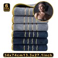 thumbnail image 3 of TACILIP 6PC Towel Set Velvet Spun Highly Absorbent Soft Bath Towel Suitable for Bathroom Spa Gym 29.13x13.39in Hand Towels for Bathroom, Gifts for Mom, 3 of 6