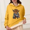thumbnail image 4 of Womens Hoodies Highland Cattle Print Long Sleeve Hooded Sweatshirts Fall Fashion Casual Pullover Tops 2025 Winter Clothes, 4 of 4