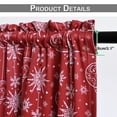 thumbnail image 7 of Skksst 32"x72" French Door Curtain Christmas Snowflake Elk Print Blackout Insulated Rod Pocket Window Short Curtain Panel, 7 of 7
