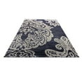 thumbnail image 2 of Art Carpet 841864107425 8 ft. Bastille Collection Large Damask Border Woven Round Area Rug, Blue, 2 of 5