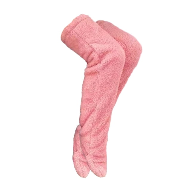 Furry Over The Knee Socks, Winter Sleeping Socks, Cozy Boot Socks, Plush Slipper 75cm