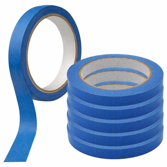6 Pzs Masking Tape Azul 140 "14 Dias" 12MM X 50M