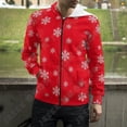 thumbnail image 3 of Sudadera con capucha y cremallera con copos de nieve navideños para hombre y mujer, sudaderas con capucha con estampado 3D, abrigos para niño y niño, ropa de calle con capucha y cremallera, 3 of 5