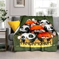 thumbnail image 3 of Manta de franela con dibujos de Panda Kawaii para niños, ropa de cama de viaje, sofá, regalo, supersuave, 3 of 3